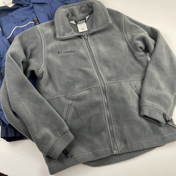 Columbia Bugaboo 3in1 Jacket Boy’s 10/12 Omni-Tech Hooded Winter Fleece Lined - Picture 3 of 13